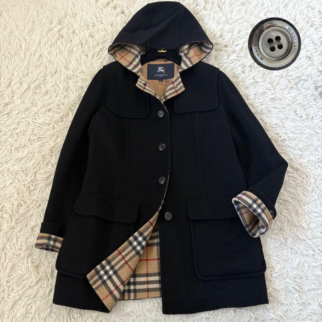 BURBERRY LONDON カシミヤ混 ダブルフェイス リバーコート 40