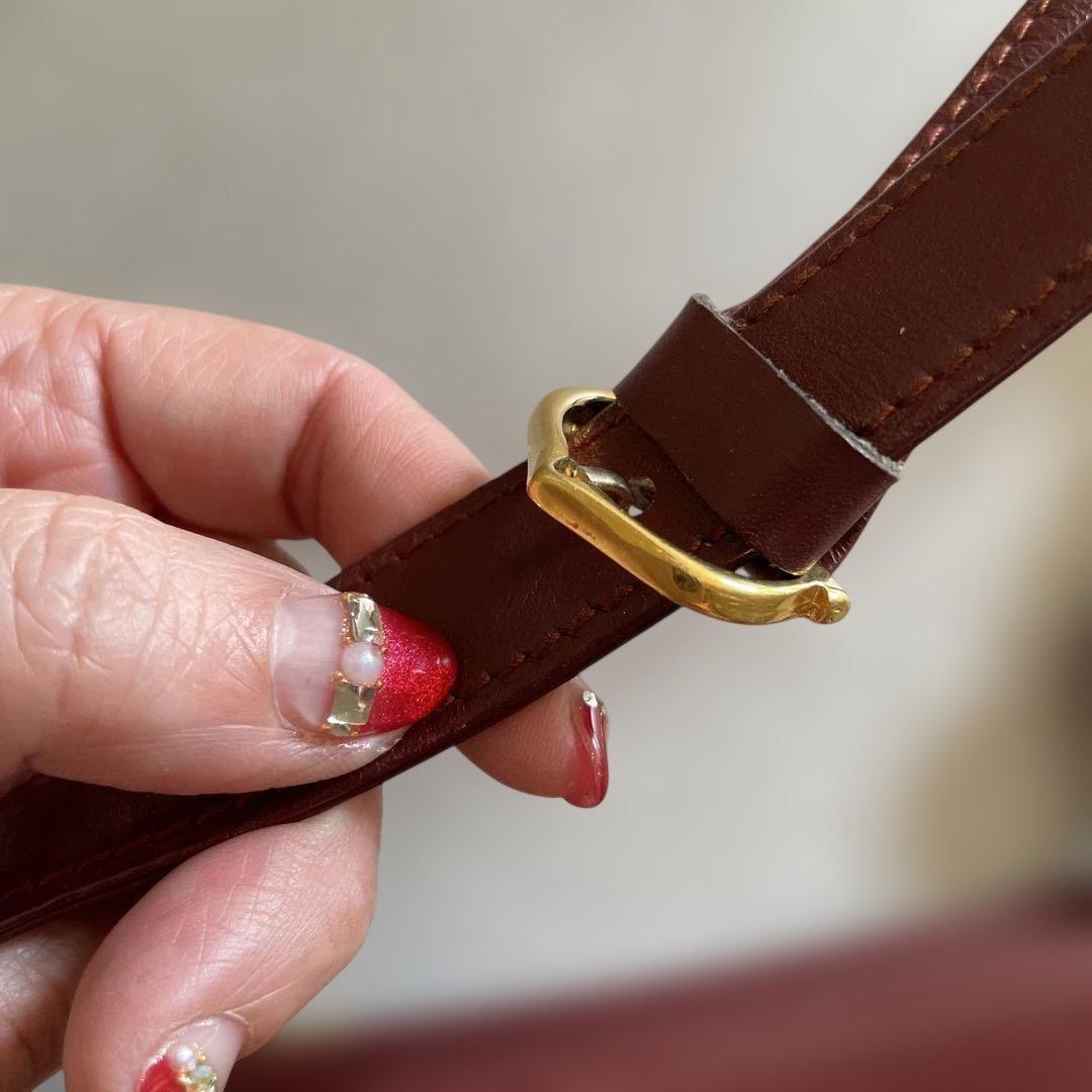 カルティエ　レザー ショルダーバッグ