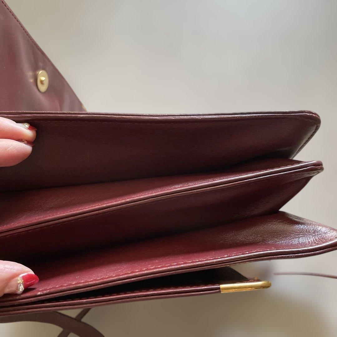 カルティエ　レザー ショルダーバッグ