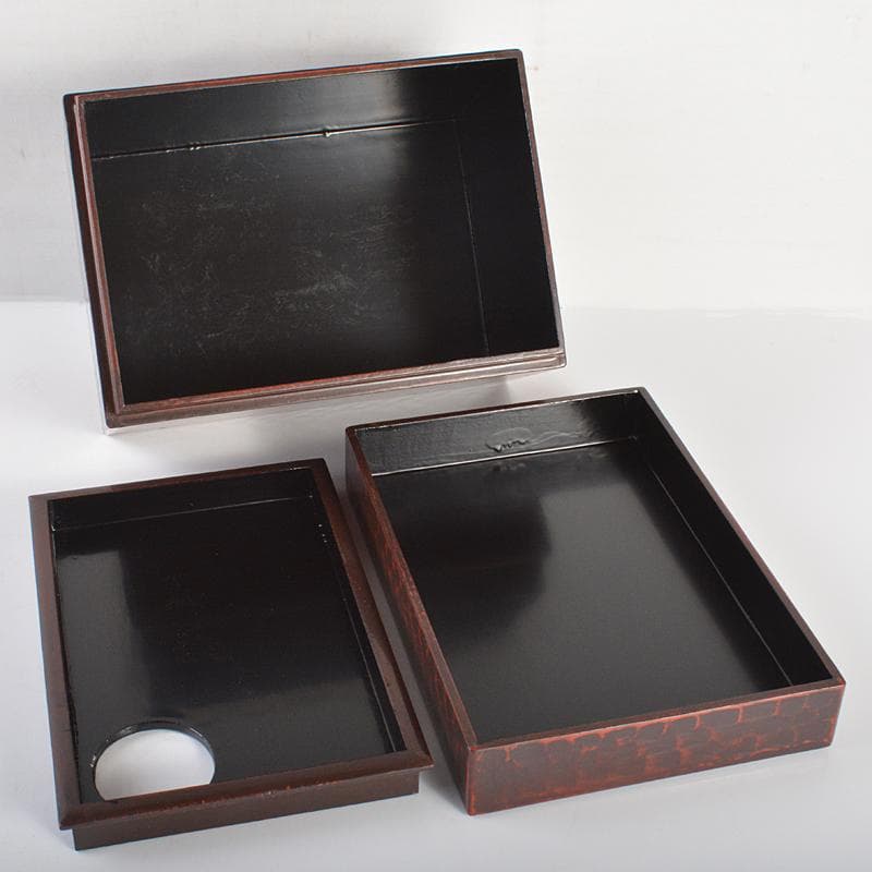 Rie Oda　鎌倉彫　竹文茶箱茶碗平安春峰作振出など一式　VR6666