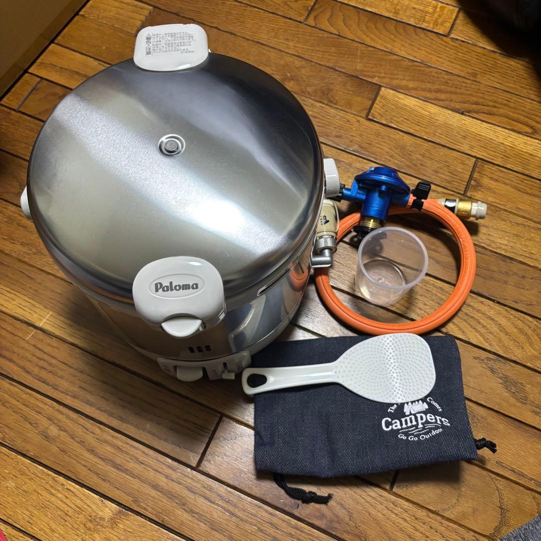 【美品】Paloma ガス炊飯器 5合炊き キャンプでも使える付属品付きセット