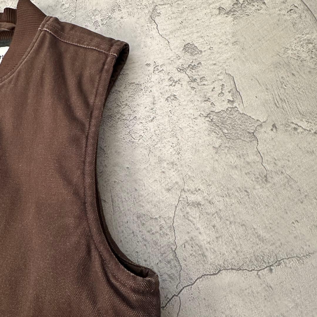 【Carhertt】カーハート（XS）ダックベスト＊裏キルティング＊ワークベスト