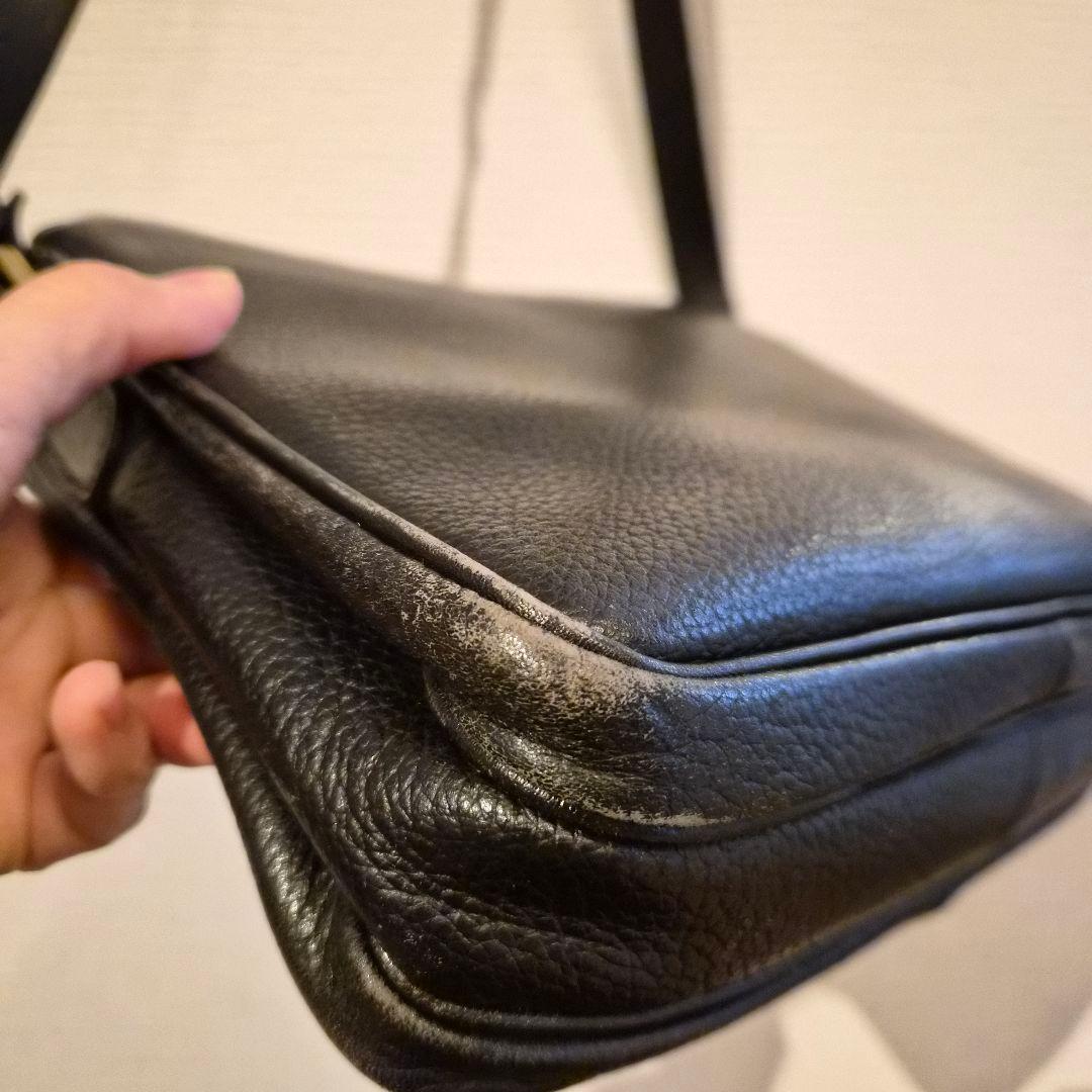 Burberry 黒 レザー ショルダーバッグ