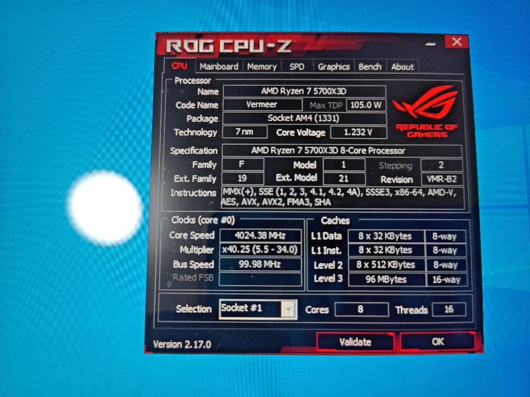 5700X3D + ROG STRIX B550-F + メモリ４枚　セット