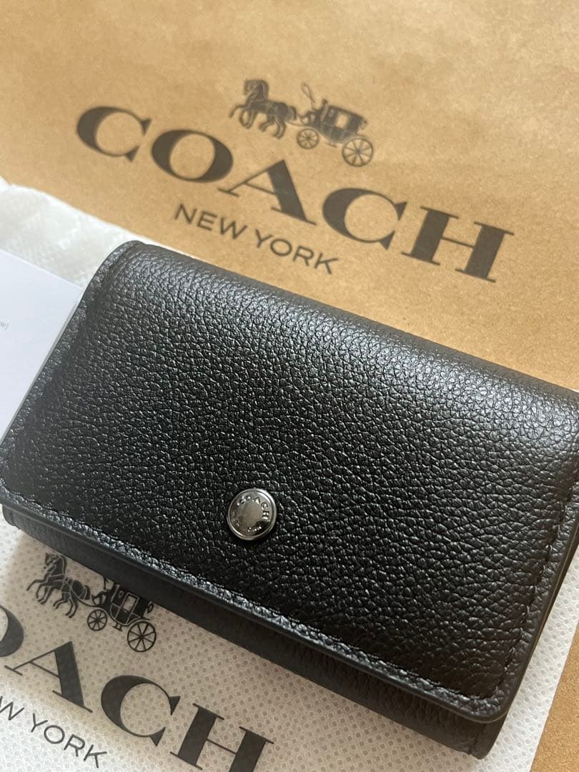 値下げ中！新品未使用 COACH コーチ　キーケース ブラック