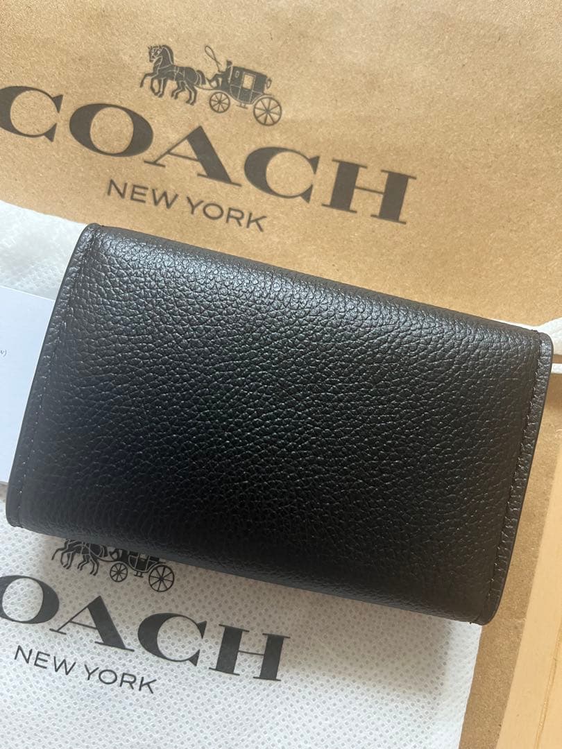 値下げ中！新品未使用 COACH コーチ　キーケース ブラック
