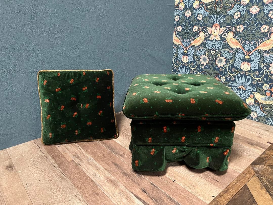 n's close＊スツール オットマン クッション付 アンティーク