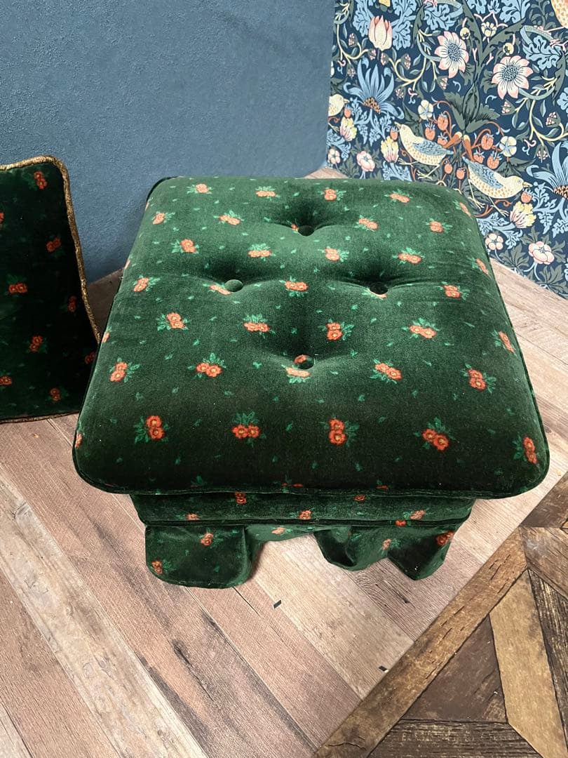 n's close＊スツール オットマン クッション付 アンティーク