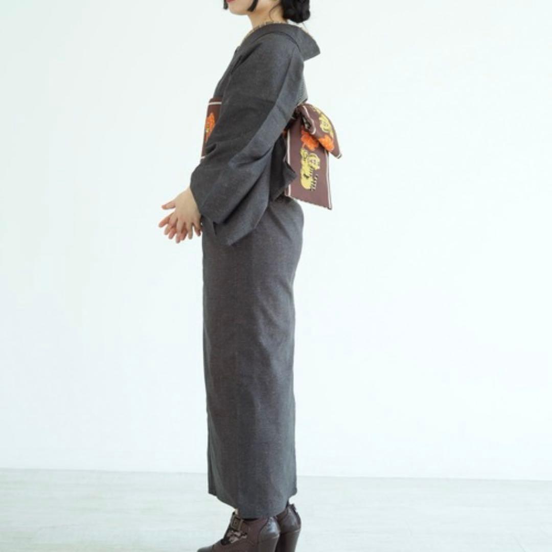 アデリアレトロ×ニコアンティーク　デニム着物　帯セット