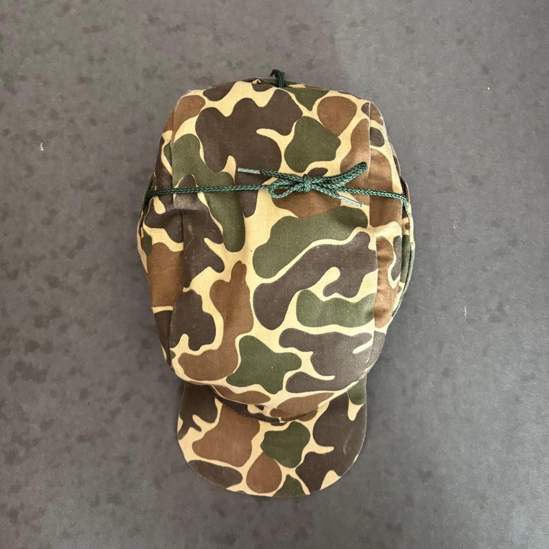 Vintage エディーバウアー グースダウン トラッパーハット カモ