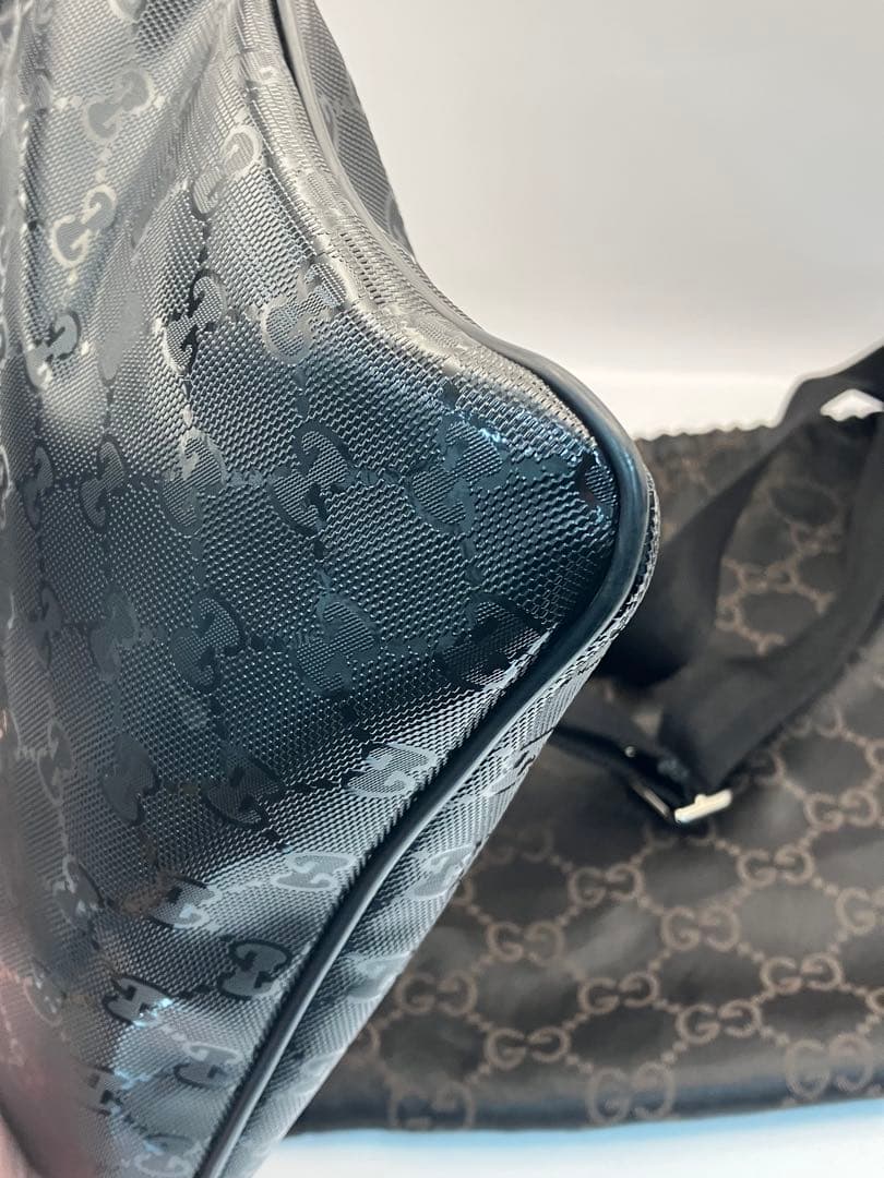 GUCCI ブラックナイロンショルダーバッグ　Y