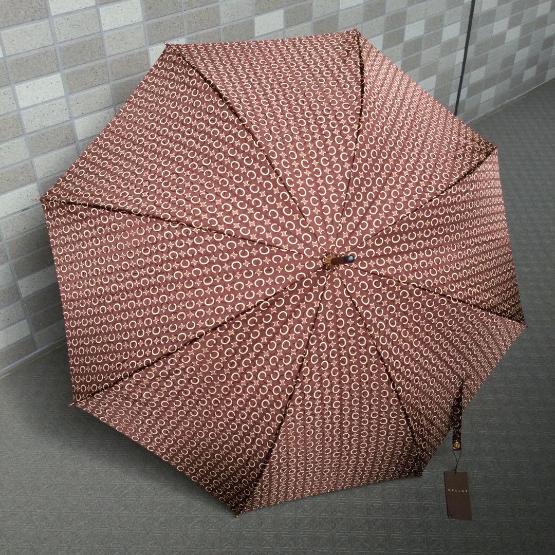 CELINE セリーヌ 長雨傘 未使用品 ブラウン系