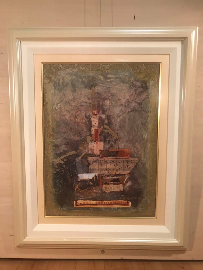 ニッサンインゲル「大聖堂」シルクスクリーン＋コラージュ　直筆サイン・作品証明書有