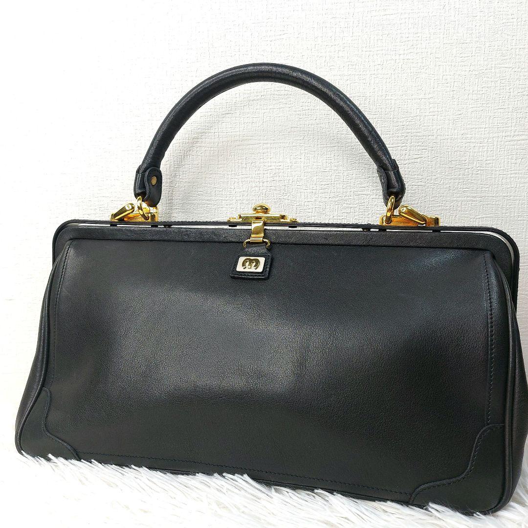 madler マドラー　ハンドバッグ ダレスバック　本革　レザー　ブラック