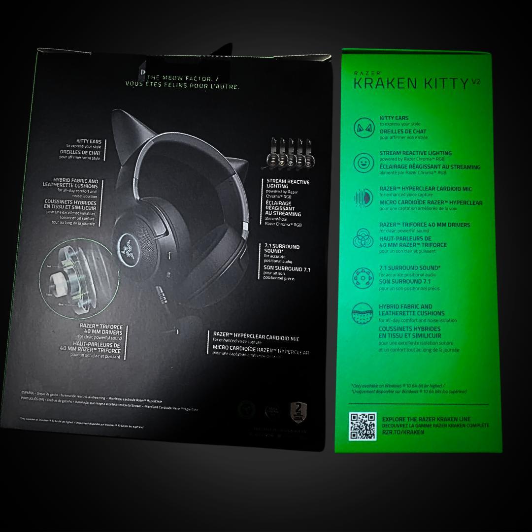 【新品】RAZER レイザー KRAKEN KITTY V2 猫耳 ヘッドセット