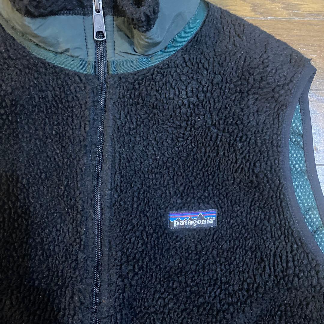 90s USA製 PATAGONIA レトロX ベスト M ブラック