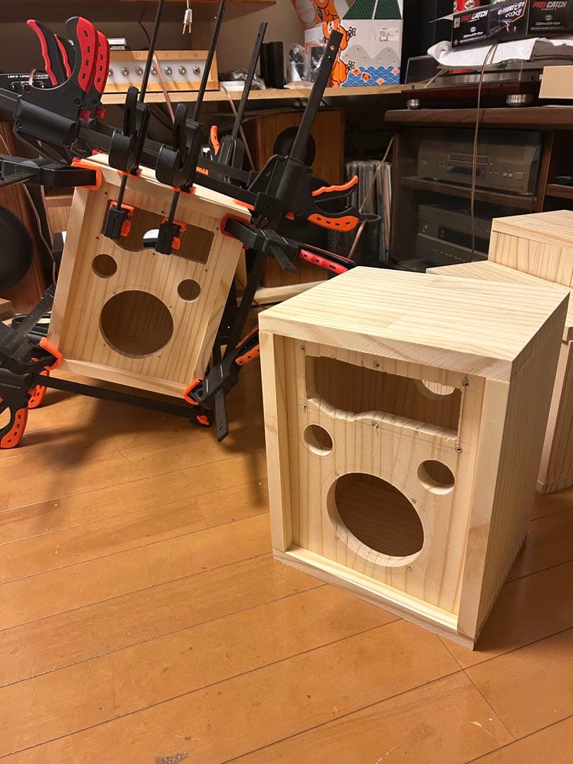 自作スピーカー ピエゾツイーター搭載2WAYバスレフ型スピーカー