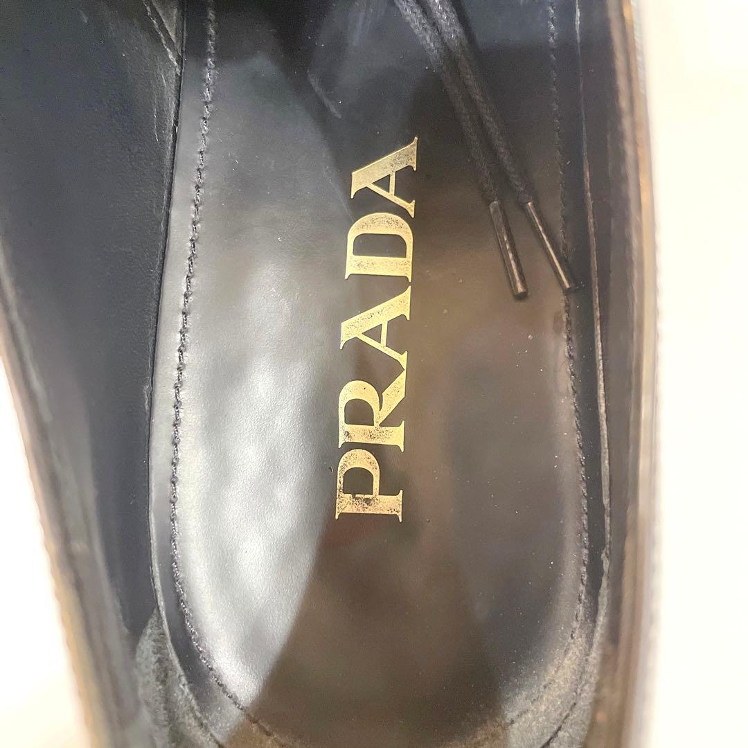 【専用】美品✨PRADA レースアップシューズ レザー ブラック