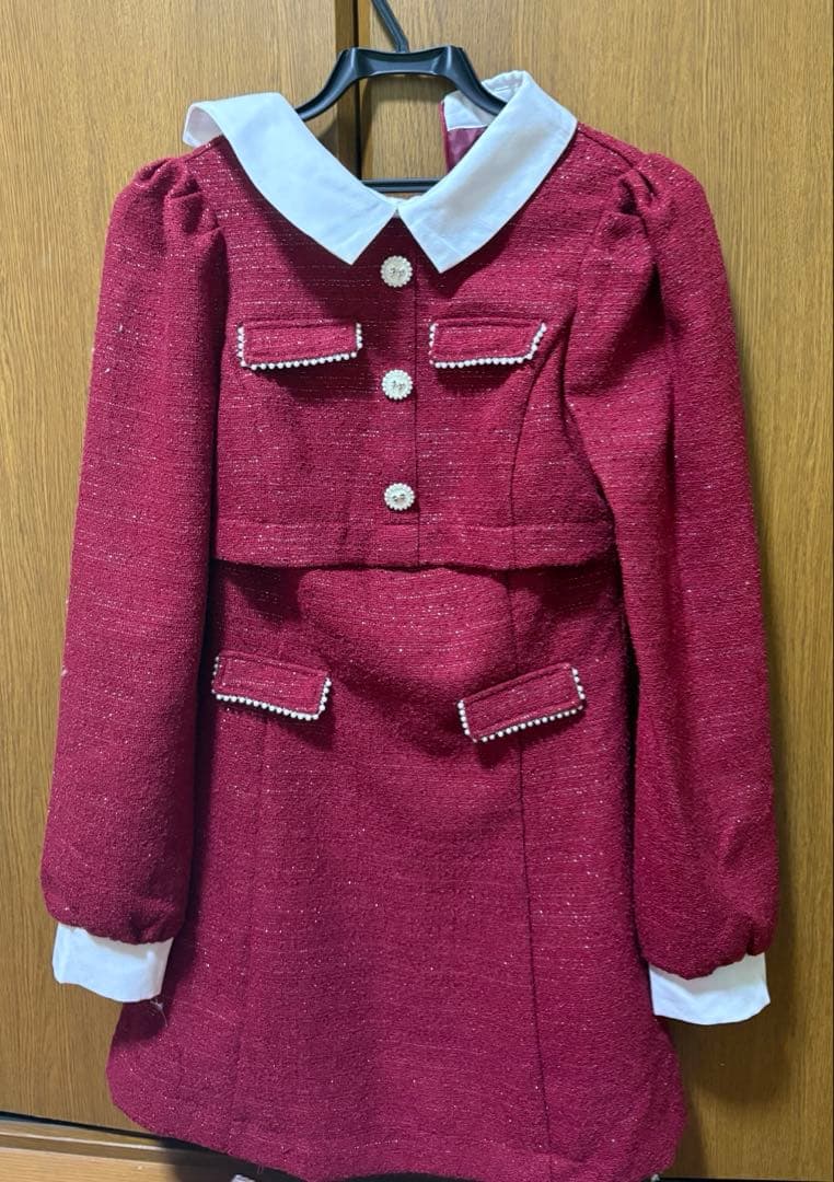 evelyn エブリン ツイードミニフレアワンピース