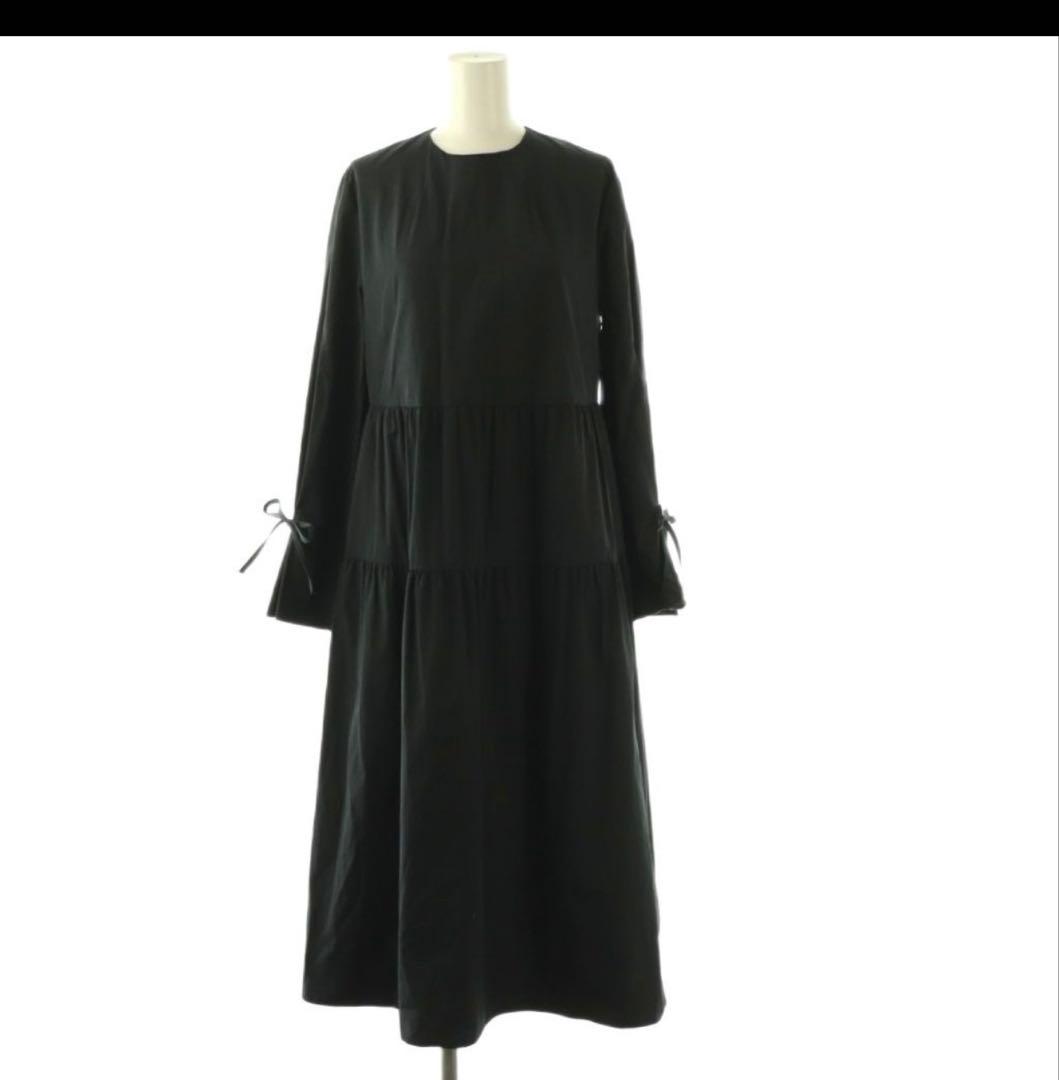 BALLSEY ハイカウントブロード リボンギャザーワンピース