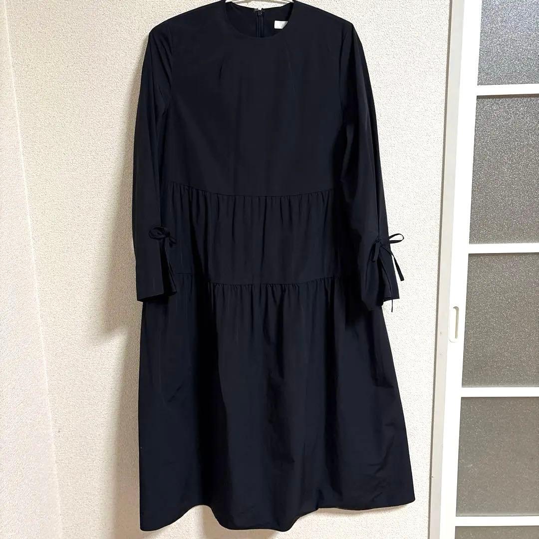 BALLSEY ハイカウントブロード リボンギャザーワンピース