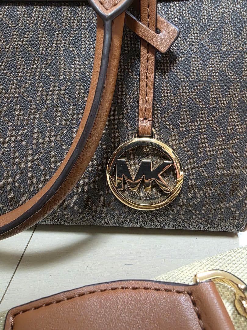 【美品】 MICHAEL KORS ハンドバッグ ボストン ブラウン ショルダー