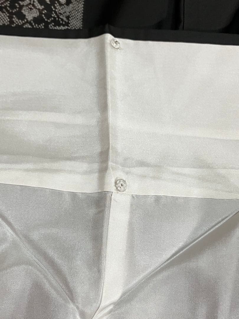 本場大島紬 地空き 経緯絣 小紋 正絹 短冊 花文 美品 イ6621