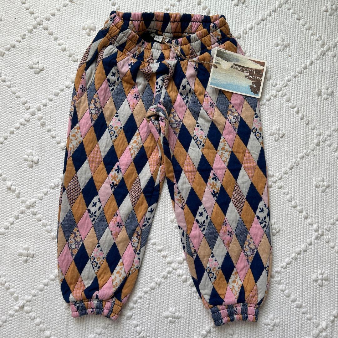 新品◎ FISH&KIDS FLOWERS PATCHWORK JOGGERS