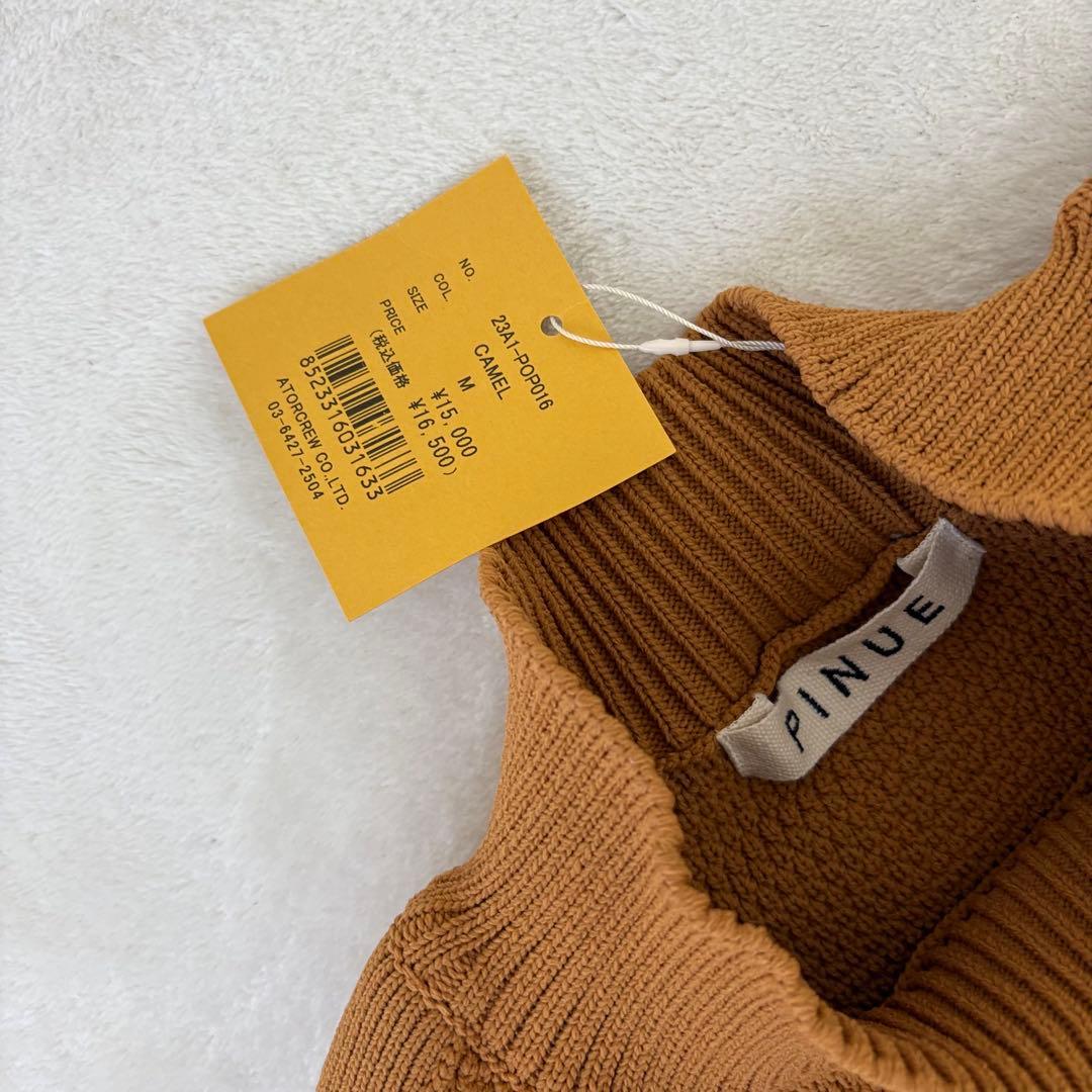 【新品✨】PINUE ジップスリットニットワンピース　M 完売品‼️定価1.6万