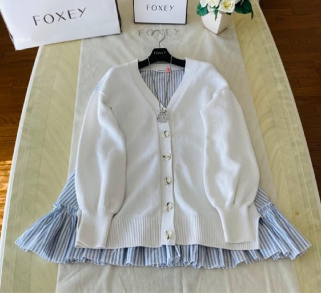 ADEAM アディアム フォクシー Ruffle Back Cardigan