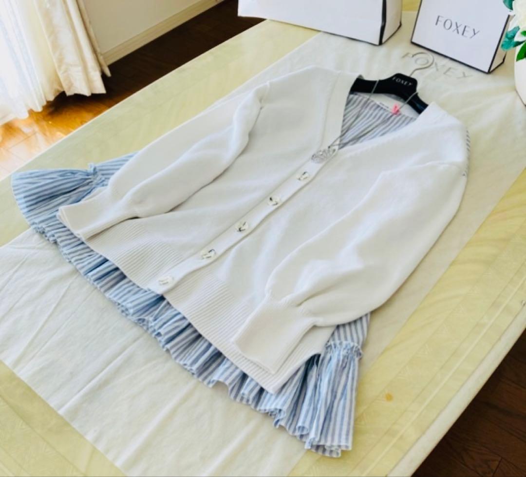 ADEAM アディアム フォクシー Ruffle Back Cardigan