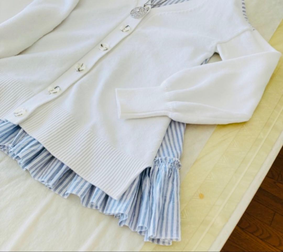 ADEAM アディアム フォクシー Ruffle Back Cardigan