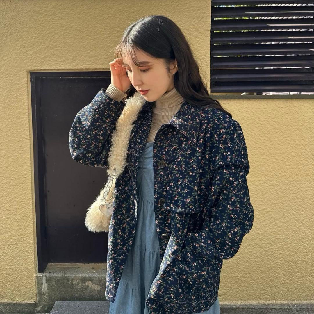 tina jojun 小花柄 ジャケット