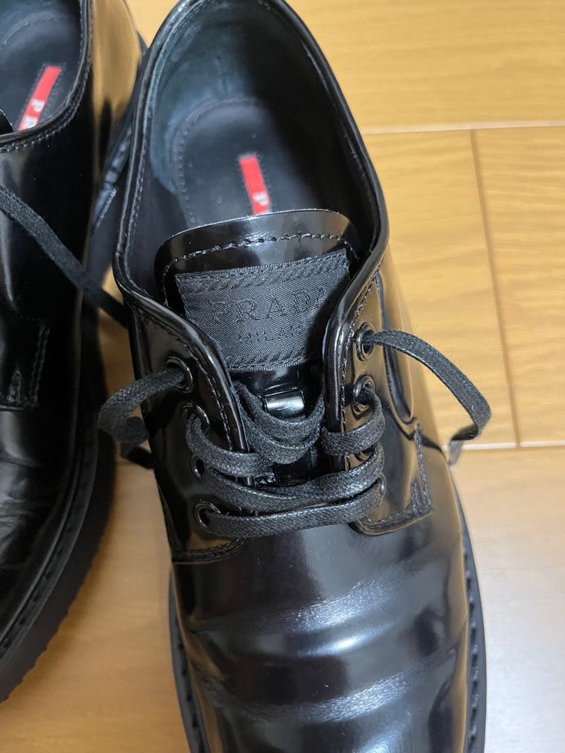 あした　PRADA ブラック レースアップシューズ 美品