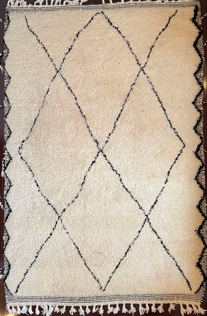 モロッコ ベニワレン ラグ 極上天然ウール100% 160 x 240 x 3