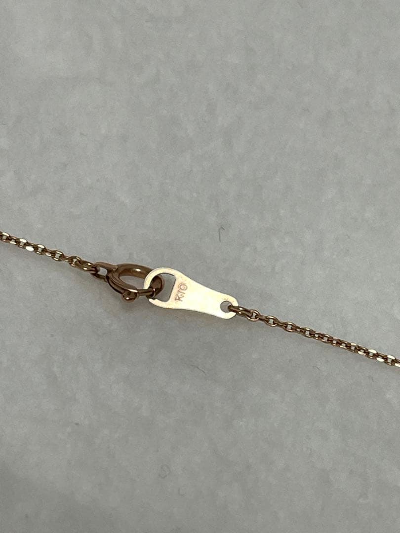 agate K10 小粒パールとバラのネックレス