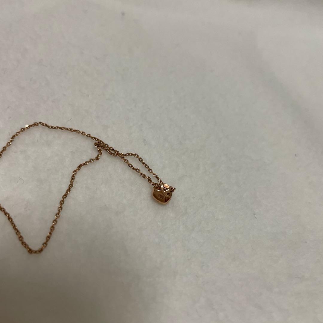 agate K10 小粒パールとバラのネックレス