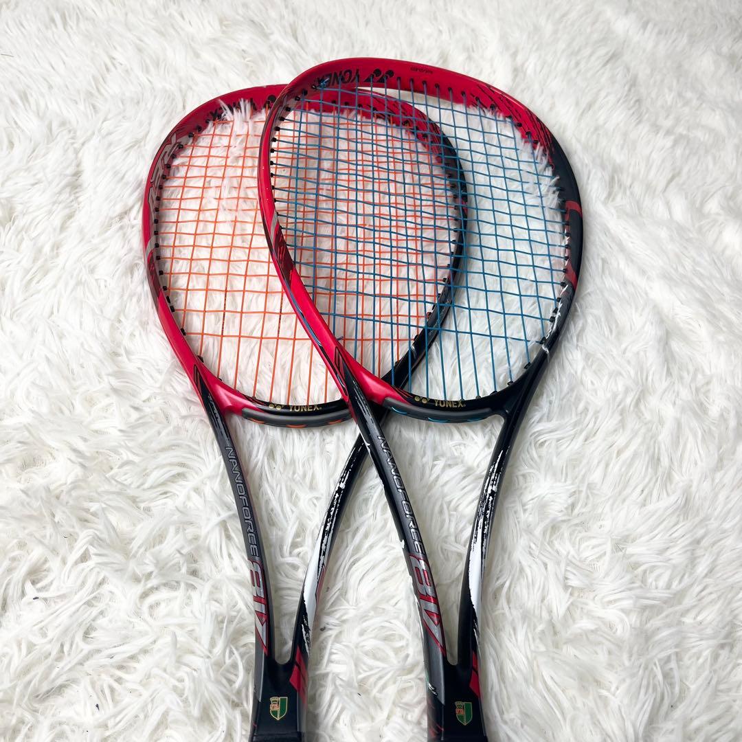 【美品】ヨネックス ナノフォース8v REV UL1 2本セット ソフトテニス