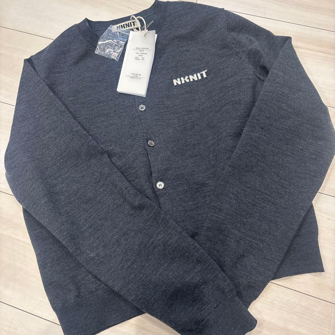 トップス NKNIT logo KNIT cardigan