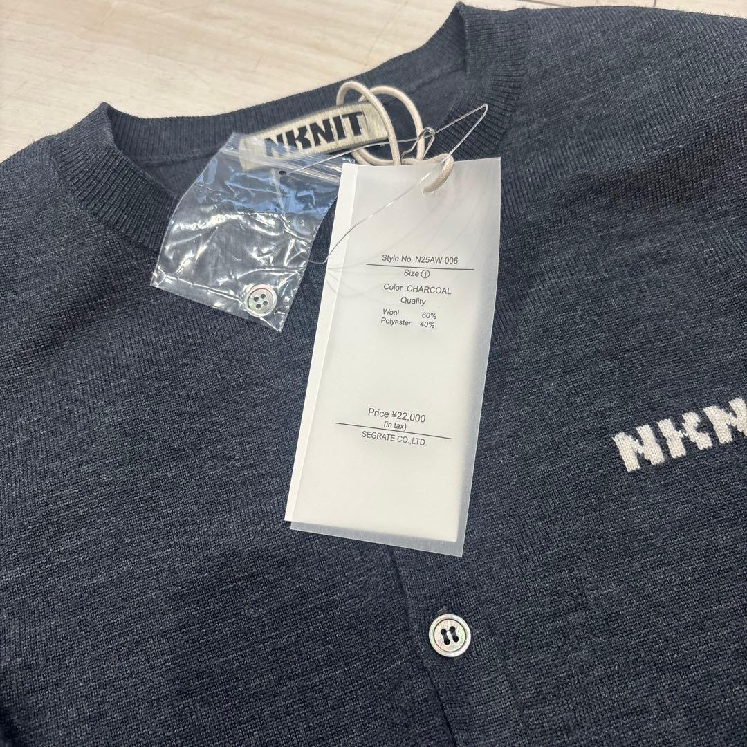 トップス NKNIT logo KNIT cardigan