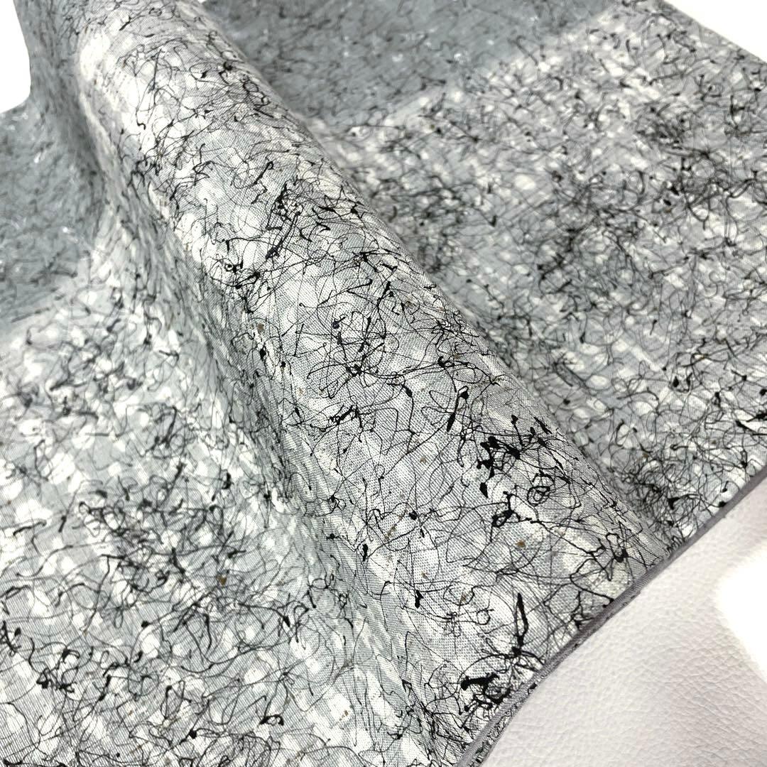 帯5025 ●小千谷織物 ぜんまい紬 高級 正絹 全通 袋帯