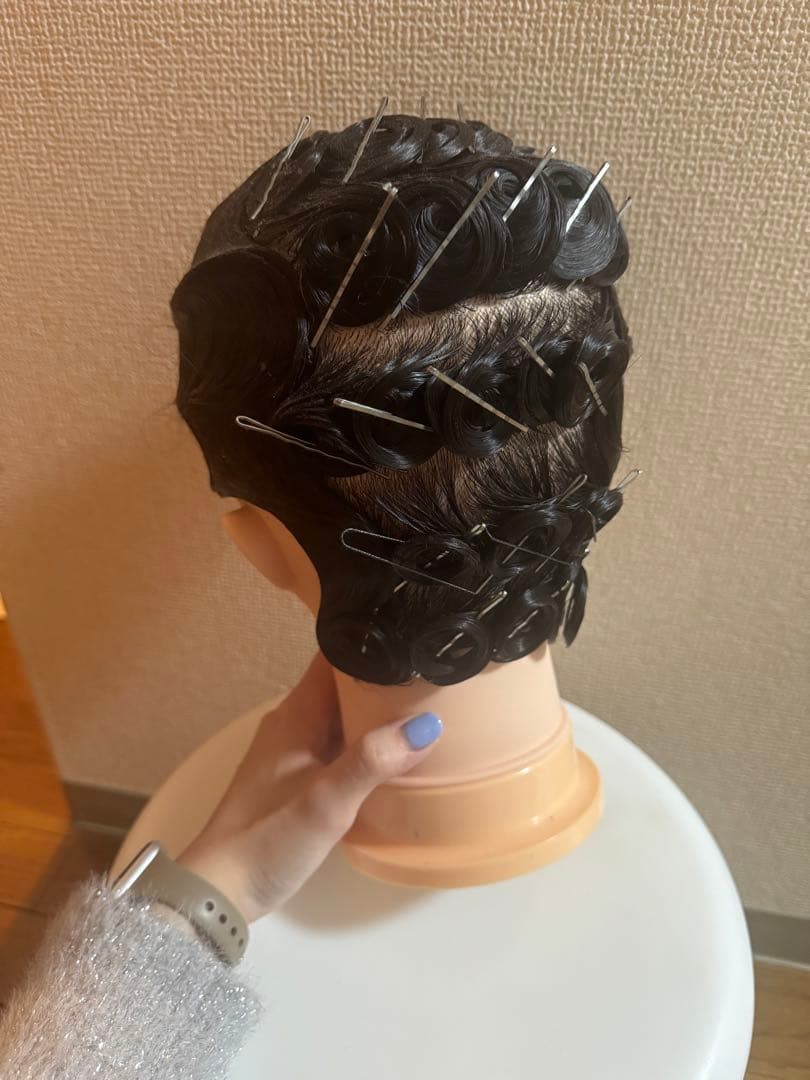美容師国家試験合格オールウェーブウィッグ