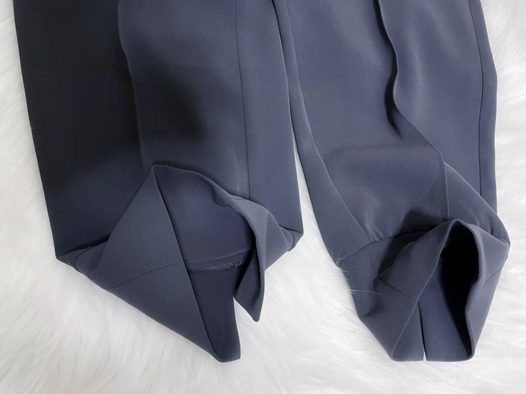 25SS現行品SOEJUヴィンテージサテンパンツグレー超美品テーパードパンツ