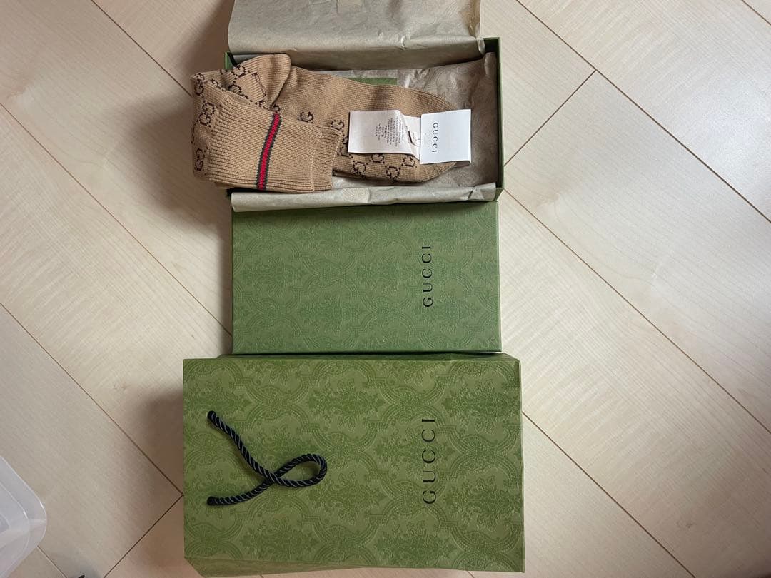 GUCCI GG柄ソックス ベージュ