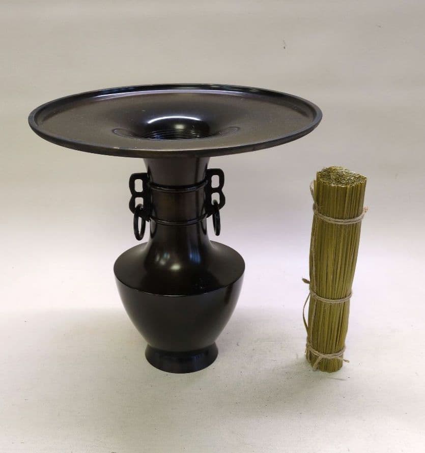 銅製花器　専好立花瓶　池坊好み　池坊花器