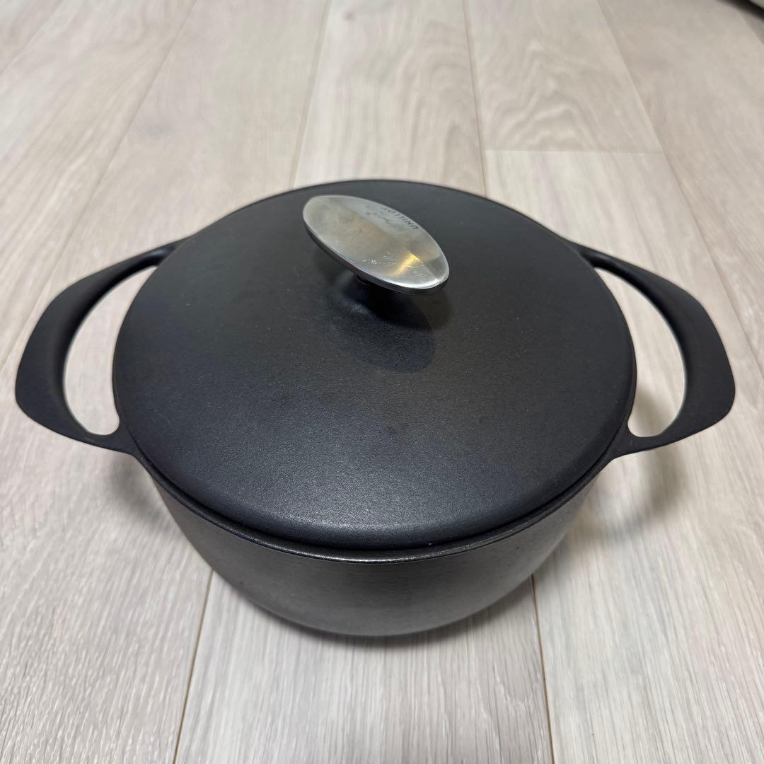 ユニロイ:ホーロー鍋 20cmくろがね IH対応鋳物鍋 燕三条製鍋