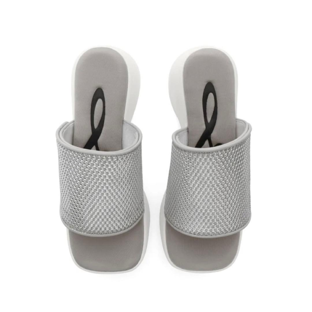 Grape 靴 WHITE PLATFORM SLIPPERS TELSTAR