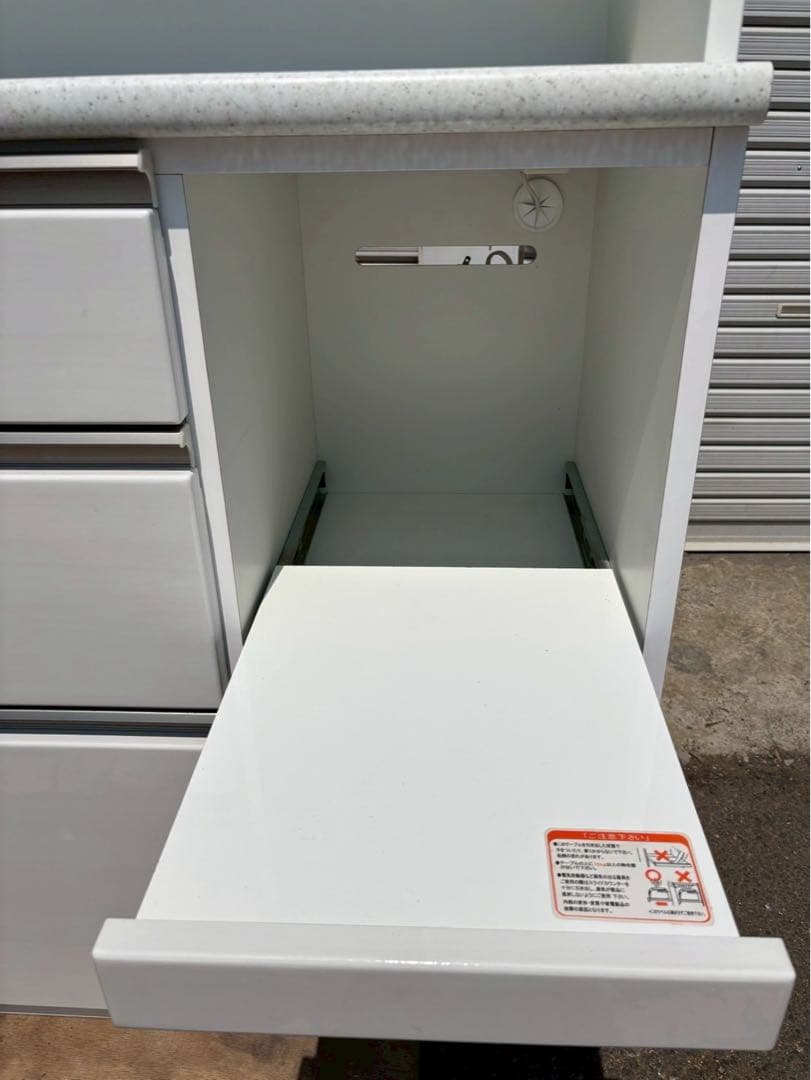 ニトリ キッチンボード 食器棚 アルミナ3 100KB WH