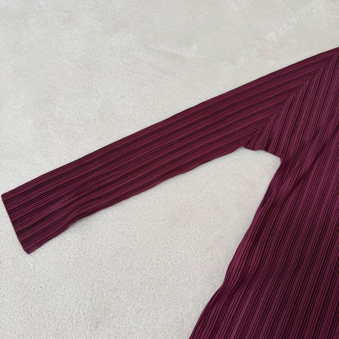 新品✨PLEATS PLEASE プリーツ　長袖　パープル　ハイネック　トップス