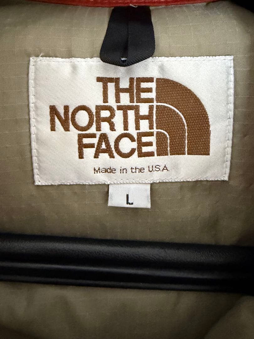 THE NORTH FACE ダウンジャケット オレンジ　茶タグ